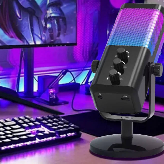 Microphone dynamique M7 USB/XLR avec contrôle RGB