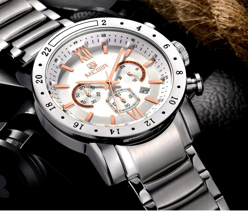3008 Megir-montre à quartz pour hommes