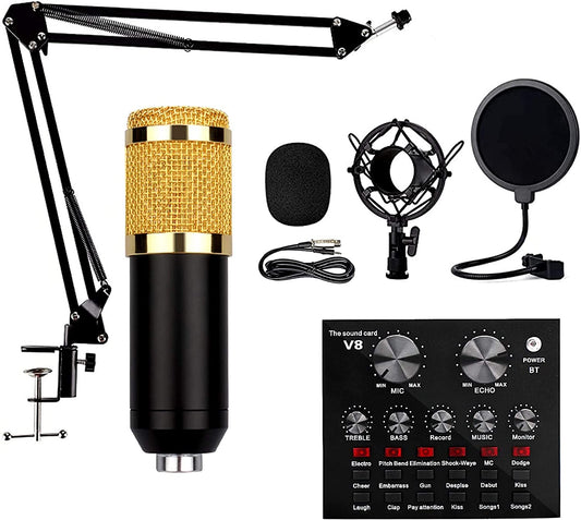 Home Studio Setup Microphone Bm-800 + Carte son V8