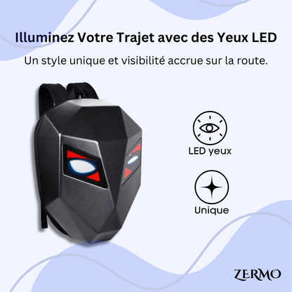 Sac à dos moto avec yeux LED