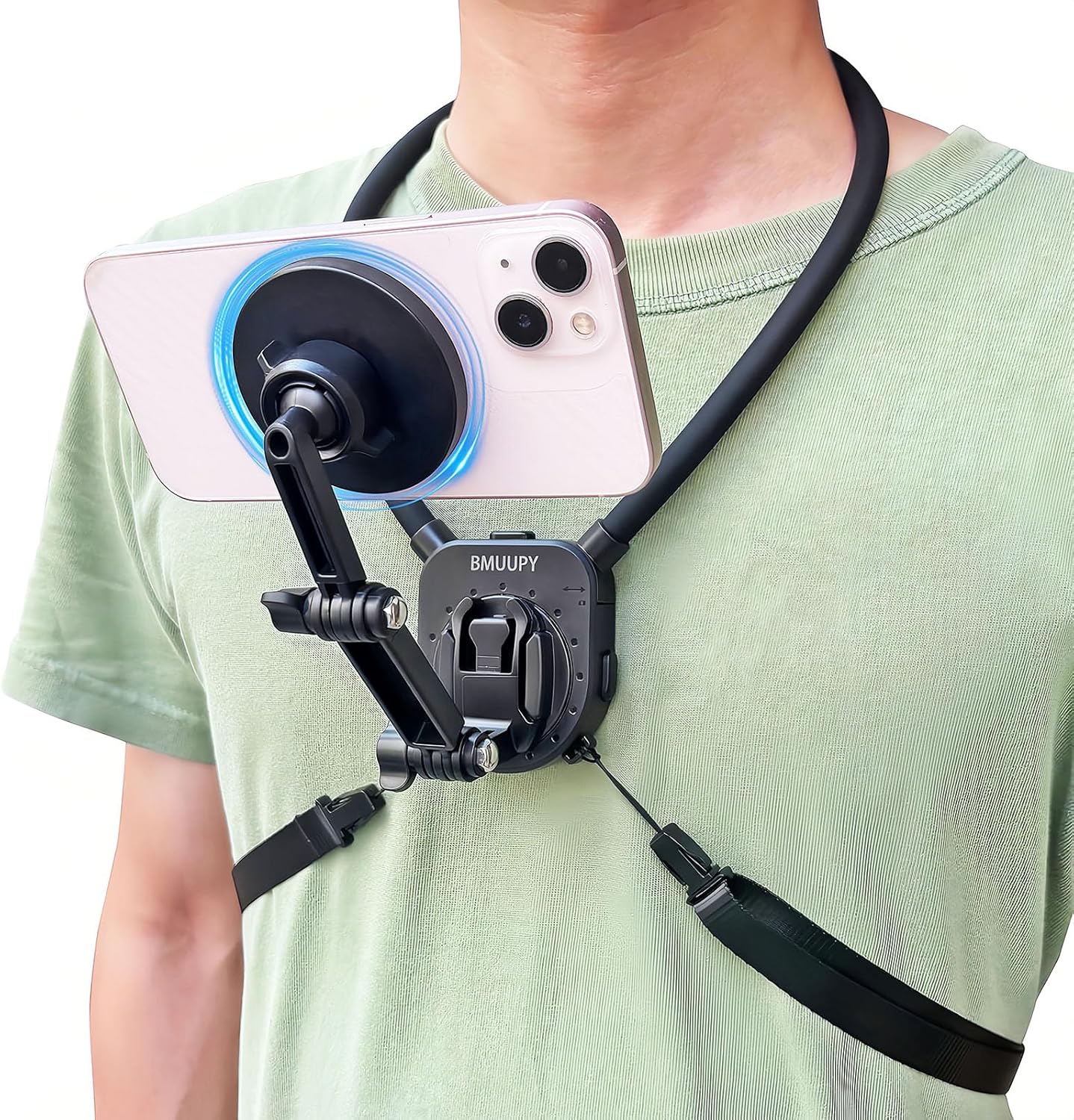 Support magnetic neck mount